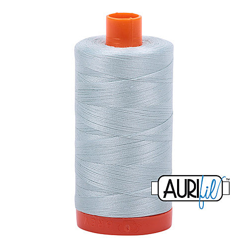 Aurifil Mako 50wt Cotton 1300 m (1422 yd.) spool - 5007 Light Grey Blue<br>