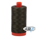 Aurifil Mako 50wt Cotton 1300 m (1422 yd.) spool - 5012 Dark Green<br>