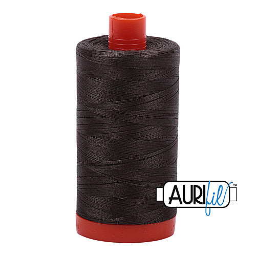 Aurifil Mako 50wt Cotton 1300 m (1422 yd.) spool - 5013 Asphalt<br>