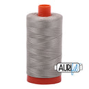 Aurifil Mako 50wt Cotton 1300 m (1422 yd.) spool - 5021 Light Grey<br>