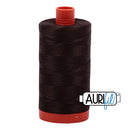 Aurifil Mako 50wt Cotton 1300 m (1422 yd.) spool - 5024 Dark Brown