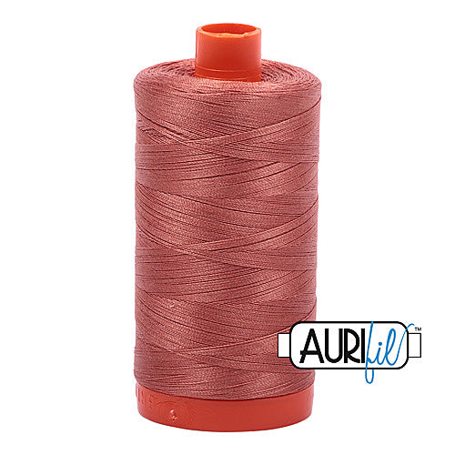 Aurifil Mako 50wt Cotton 1300 m (1422 yd.) spool - 6728 Cinnabar<br>