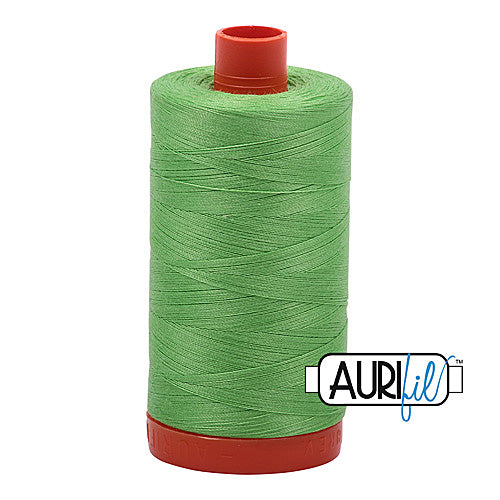 Aurifil Mako 50wt Cotton 1300 m (1422 yd.) spool - 6737 Shamrock Green<br>