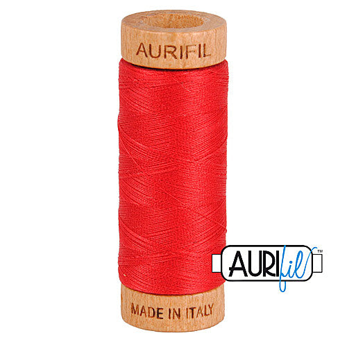 Aurifil Mako 80wt Cotton 274 m (300 yd.) spool - 2250 Red
