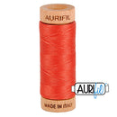Aurifil Mako 80wt Cotton 274 m (300 yd.) spool - 2255 Dark Red Orange