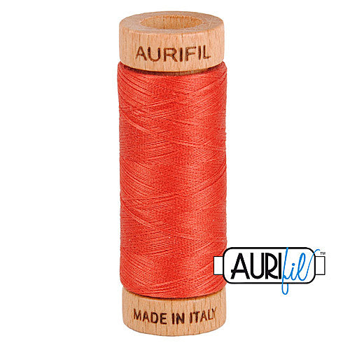 Aurifil Mako 80wt Cotton 274 m (300 yd.) spool - 2255 Dark Red Orange