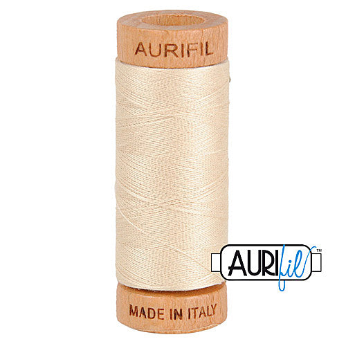 Aurifil Mako 80wt Cotton 274 m (300 yd.) spool - 2310 Light Beige