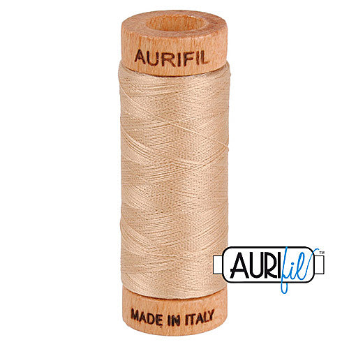 Aurifil Mako 80wt Cotton 274 m (300 yd.) spool - 2314 Beige