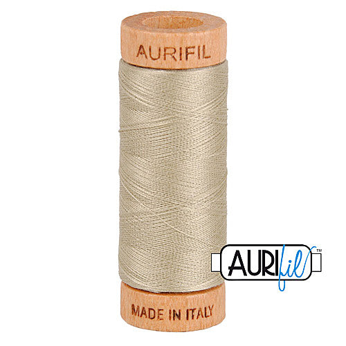 Aurifil Mako 80wt Cotton 274 m (300 yd.) spool - 2324 Stone