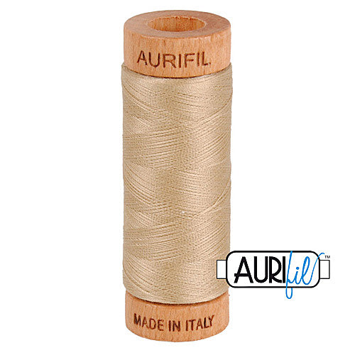 Aurifil Mako 80wt Cotton 274 m (300 yd.) spool - 2326 Sand