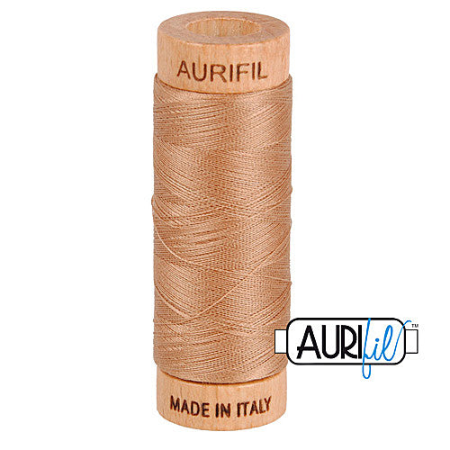 Aurifil Mako 80wt Cotton 274 m (300 yd.) spool - 2340 CafÈ au Lait