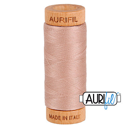 Aurifil Mako 80wt Cotton 274 m (300 yd.) spool - 2375 Antique Blush