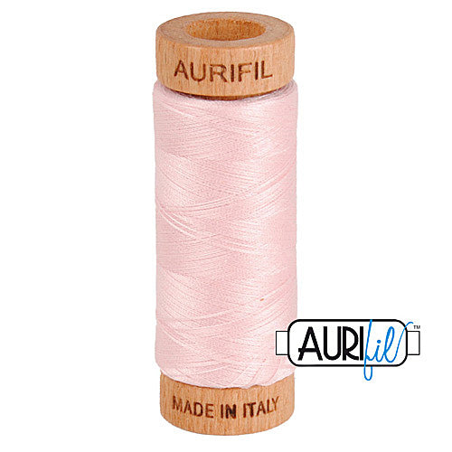 Aurifil Mako 80wt Cotton 274 m (300 yd.) spool - 2410 Pale Pink