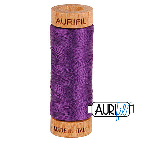 Aurifil Mako 80wt Cotton 274 m (300 yd.) spool - 2545 Medium Purple