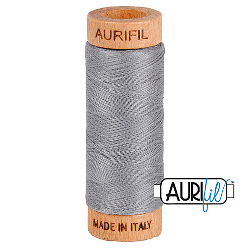 Aurifil Mako 80wt Cotton 274 m (300 yd.) spool - 2605 Grey