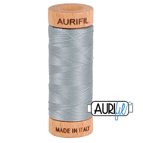 Aurifil Mako 80wt Cotton 274 m (300 yd.) spool - 2610 Light Blue Grey