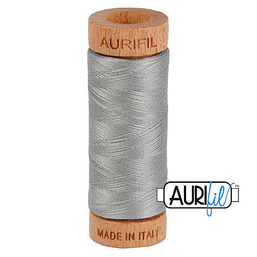 Aurifil Mako 80wt Cotton 274 m (300 yd.) spool - 2620 Stainless Steel