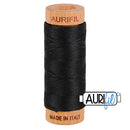 Aurifil Mako 80wt Cotton 274 m (300 yd.) spool - 2692 Black