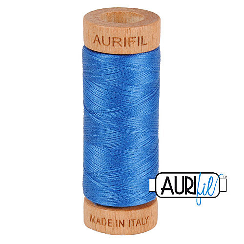 Aurifil Mako 80wt Cotton 274 m (300 yd.) spool - 2730 Delft Blue