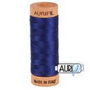 Aurifil Mako 80wt Cotton 274 m (300 yd.) spool - 2745 Midnight