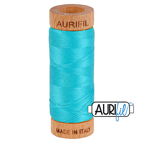 Aurifil Mako 80wt Cotton 274 m (300 yd.) spool - 2810 Turquoise