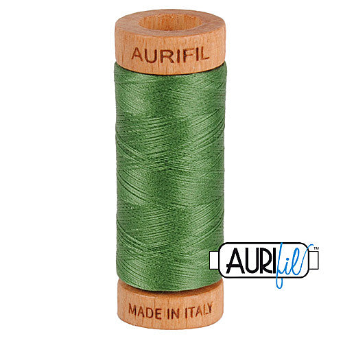 Aurifil Mako 80wt Cotton 274 m (300 yd.) spool - 2890 Very Dark Grass Green