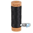 Aurifil Mako 80wt Cotton 274 m (300 yd.) spool - 4241 Very Dark Grey
