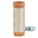 Aurifil Mako 80wt Cotton 274 m (300 yd.) spool - 6725 Moondust