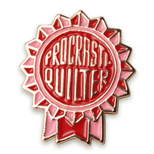 Procrastiquilter Enamel Pin