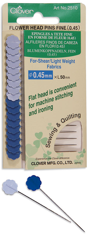 Flower Head Pins in 2 Colours - Fine