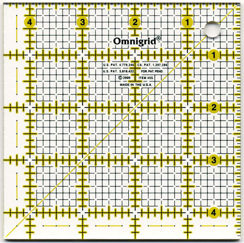 Omnigrid 4 1/2 Inch Square Ruler