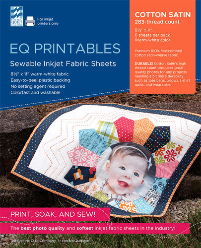 EQ Printables Premium Cotton Satin Inkjet Fabric Sheets