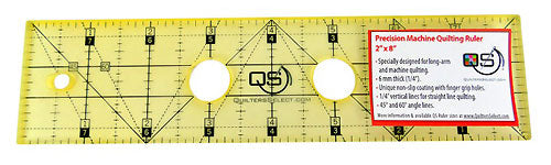 Quilters Select Precision Machine Quilting Ruler - 2&quot; X 8&quot;