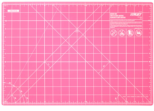Olfa Splash Self Healing Cutting Mat - 12&quot; X 18&quot; - Pink