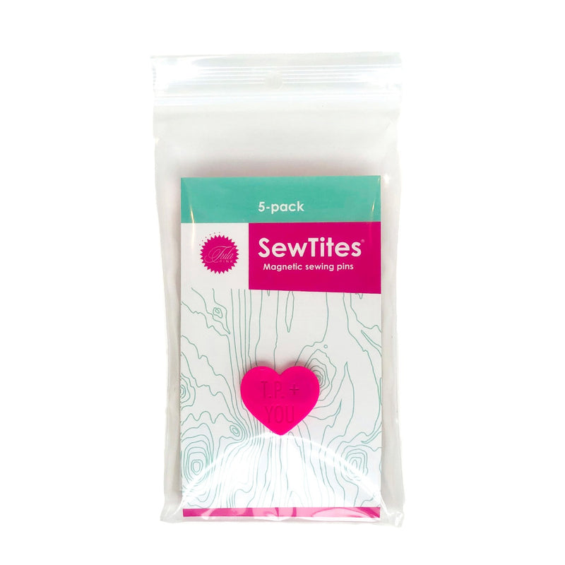 Tula Pink SewTites Heart Magnetic Sewing Pins - 5 Pack
