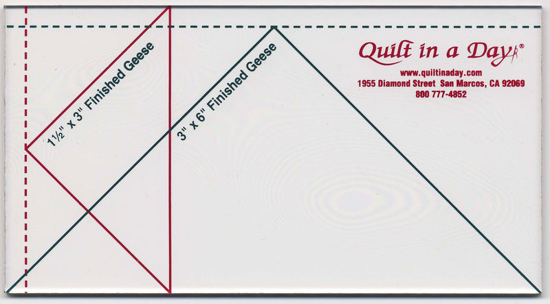 Quilt In A Day - Small Flying Geese Ruler - 3½" X 6½"