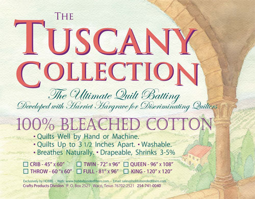 Hobbs Tuscany Bleached Cotton - 120&quot; X 120&quot; King