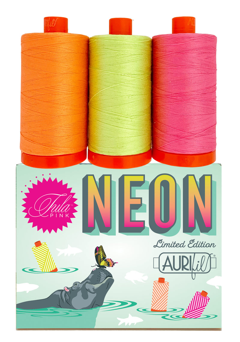 Tula Pink Neons 3 Large Spool Thread Collection