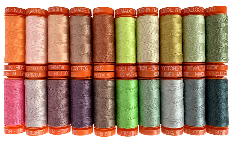 Tula Pink Neons & Neutrals 20 Small Spool Thread Collection