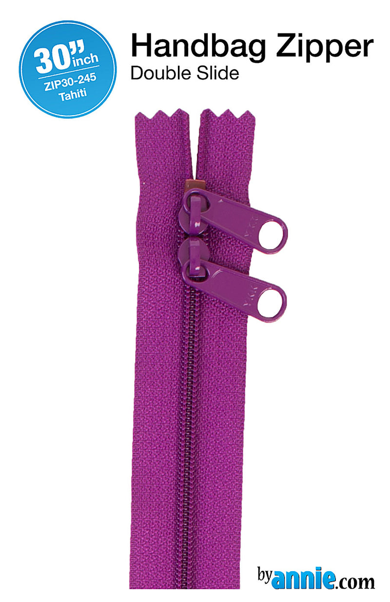 30 Inch Double Slide Nylon Coil Zipper