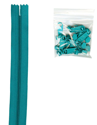 By Annie Zippers by the Yard - Emerald Green