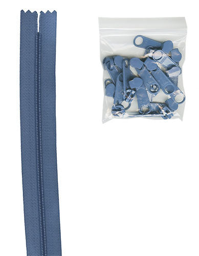 By Annie Zippers by the Yard - Country Blue