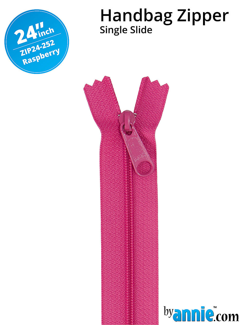 Handbag Zipper 24in Raspberry Handbag Zipper 24in Raspberry