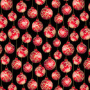 A Festive Medley 13180M-98 Ornament Medley Black/Red by Jackie Robinson for Benartex