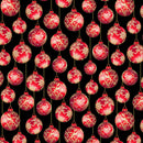 A Festive Medley 13180M-98 Ornament Medley Black/Red by Jackie Robinson for Benartex