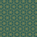 A Festive Medley 13183M-85 Golden Medallion Teal by Jackie Robinson for Benartex