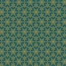 A Festive Medley 13183M-85 Golden Medallion Teal by Jackie Robinson for Benartex