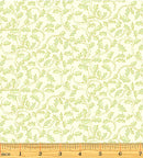 A Festive Medley 2657M-40 Golden Leaf Scroll Light Green by Jackie Robinson for Benartex