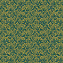 A Festive Medley 6872M-83 Festive Scroll Turquoise by Jackie Robinson for Benartex