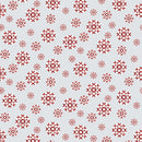 Alpine Ski 6385-98 Gray/Red Snowflakes by Victoria Borges for Studio e Fabrics